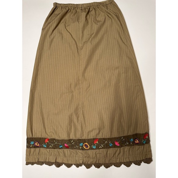 Johnny Was embroidered maxi skirt brown cotton boho USA XS - Picture 4 of 7